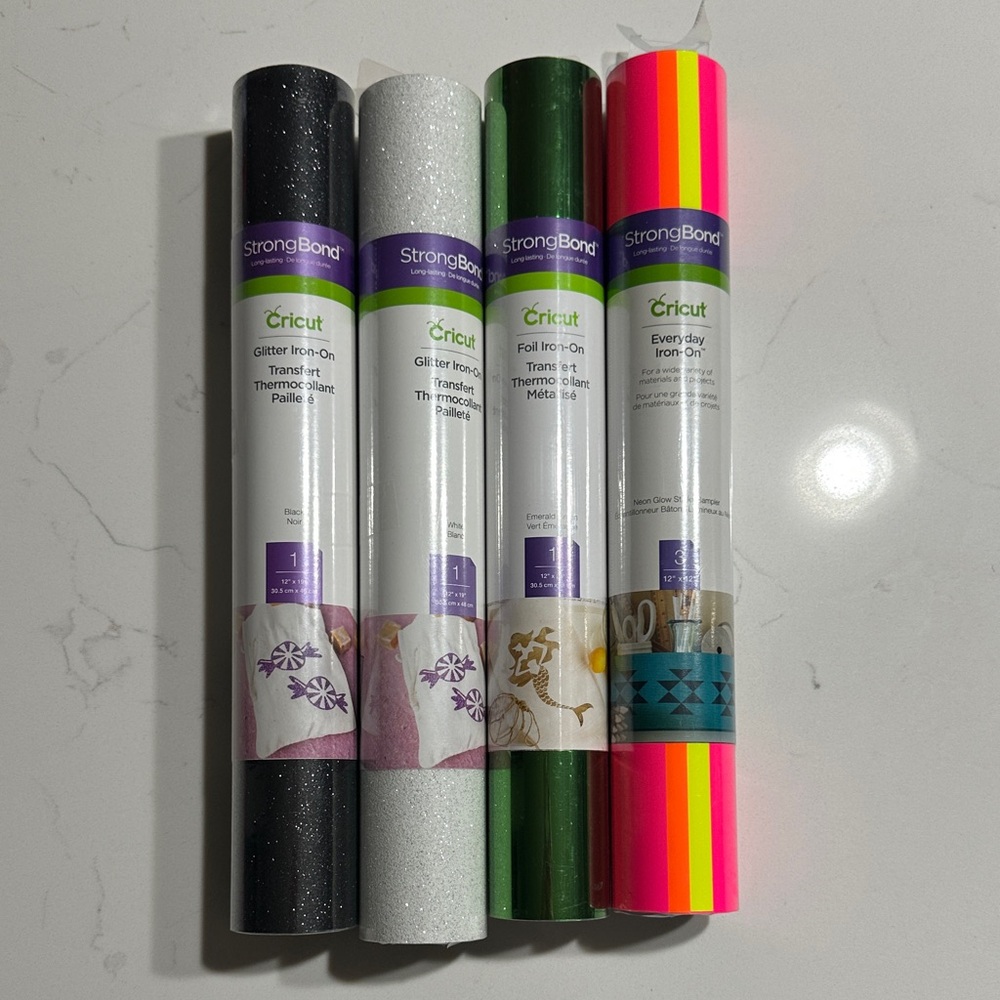 Cricut StrongBond Glitter and Foil Vinyl Set